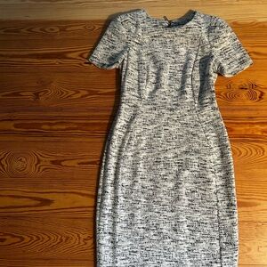 Calvin Klein Black and White Midi Dress